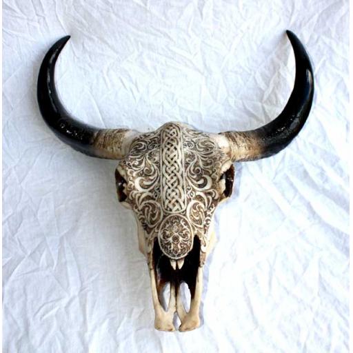 Ornate Cow Skull