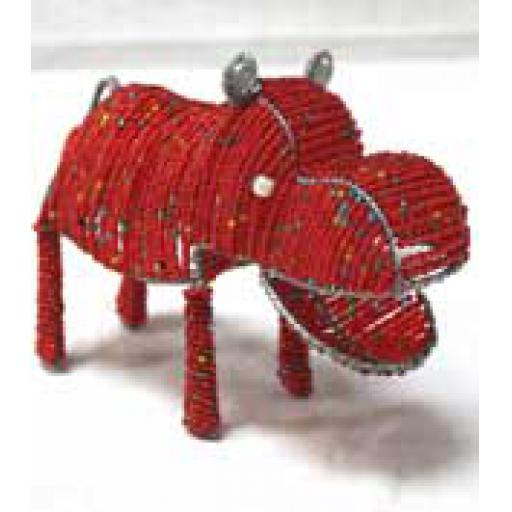 Beadwork Hippo