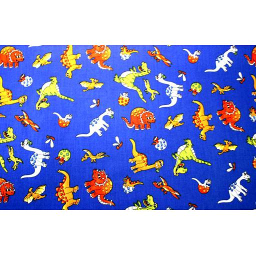 Dinosaurs Blue Textile