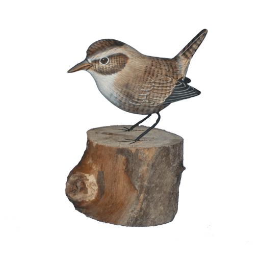 Carved Wooden Wren