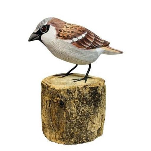 Carved Wooden Sparrow