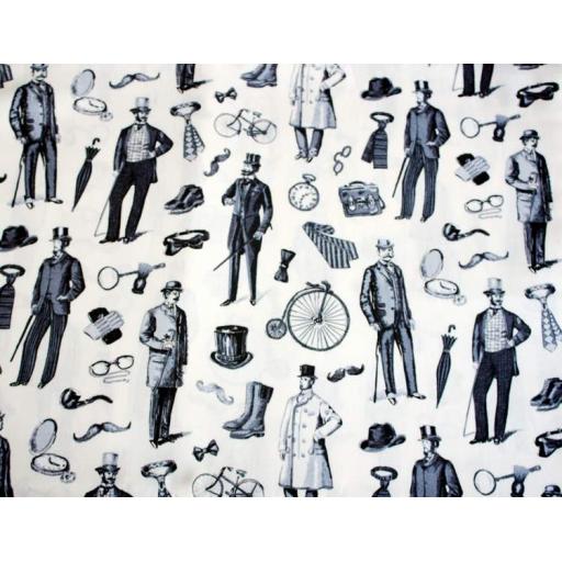 Victorian Black and White Textile