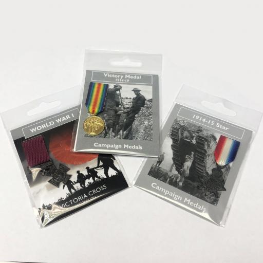 Set of 3 Replica WW1 Medals