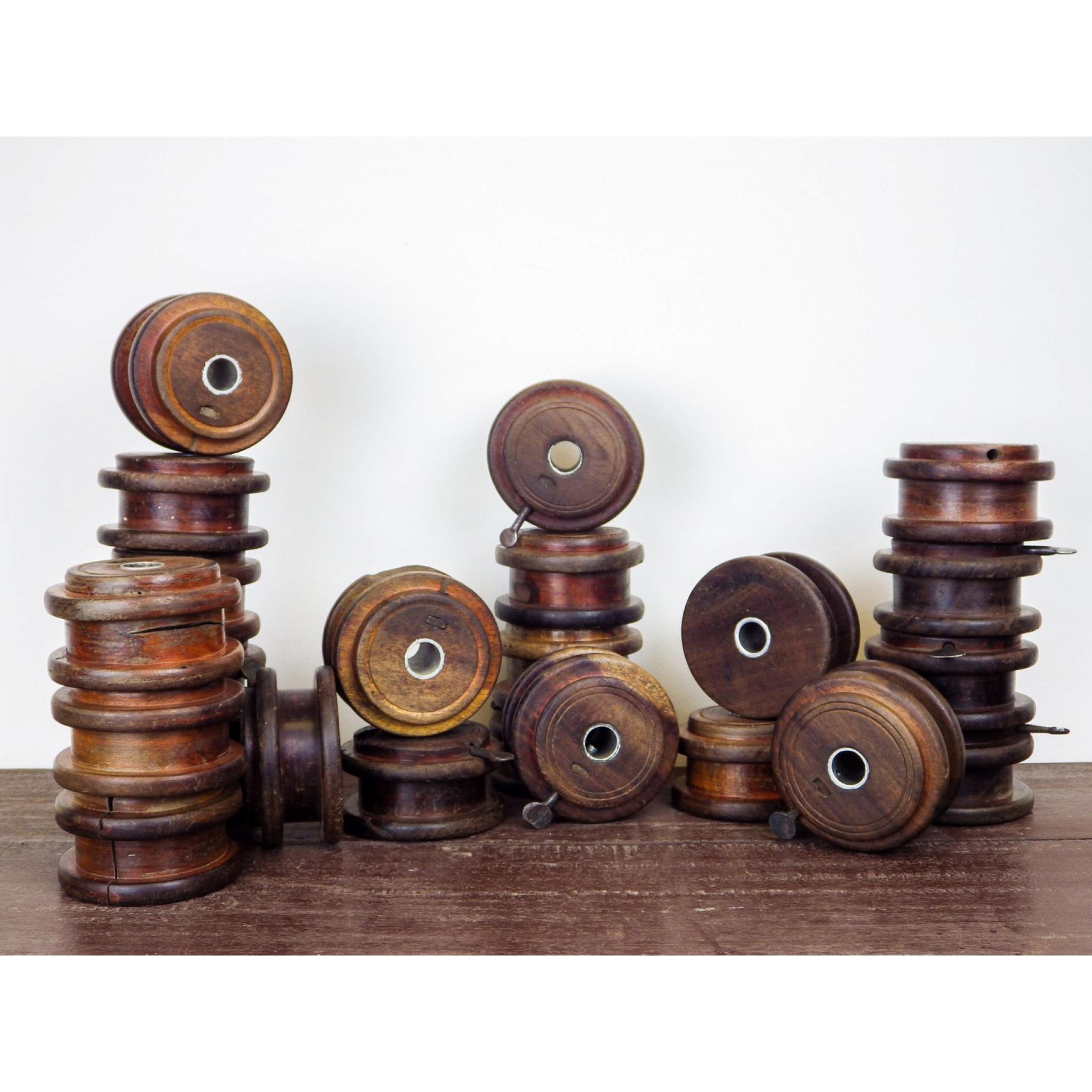 Antique Wooden Bobbin (Flat) Starbeck Education