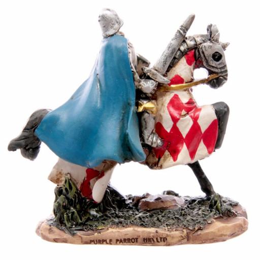 Knight on Horseback with Blue Cape