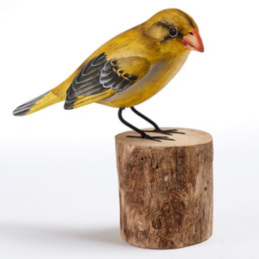 Carved Wooden Greenfinch