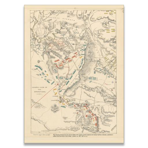 1855 Map of Balkans (Florence Nightingale)