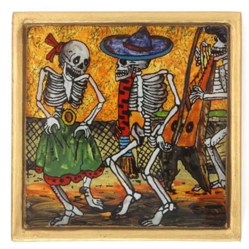 Day of the Dead Dancing Couple in Frame