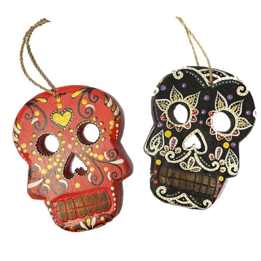 Day of the Dead Hanging Skull