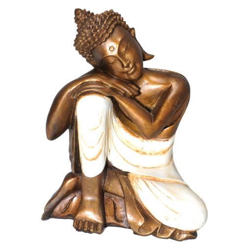Resin Buddha with Head on Knee