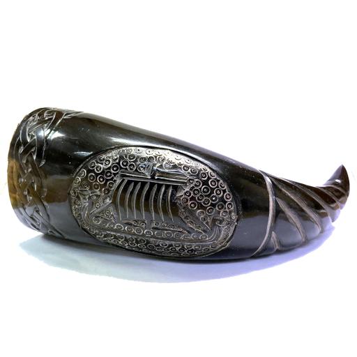 Large Engraved Drinking Horn