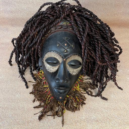 Chokwe Mask with metal embellishments