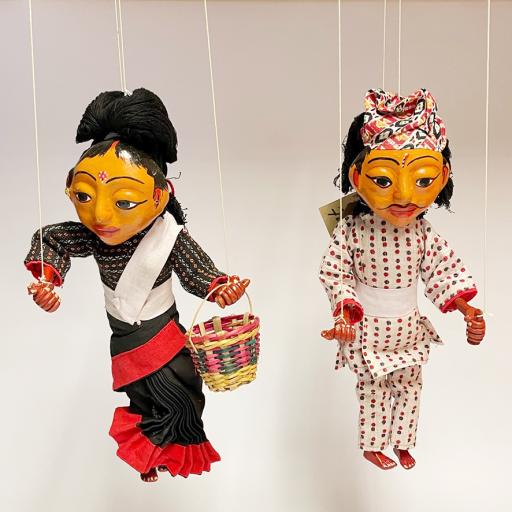 Indian Couple Marionette Puppets
